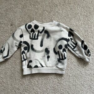 Zara Boys 18-24M Skull Graphic Sweatshirt
